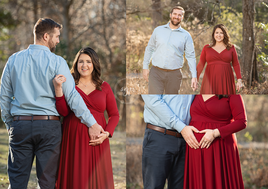 maternity photos with parents to be at photo session, Houston maternity photo session