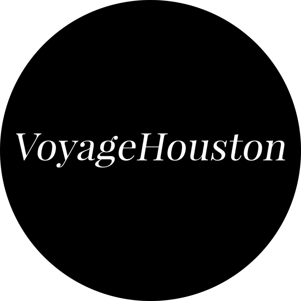 VoyageHouston Logo with inspirational feature of local photographer