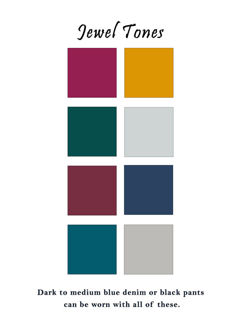 Jewel tone color pallet